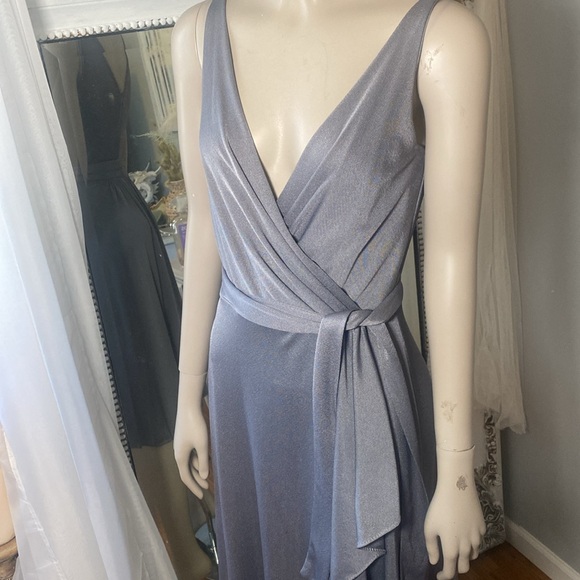 Sleek sexy shimmery 70s vintage wrap dress and cardigan Saks Fifth ave Chicago - Picture 6 of 6